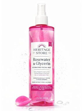 NWT HERITAGE STORE Rosewater & Glycerin Facial Mist, 12 fl oz